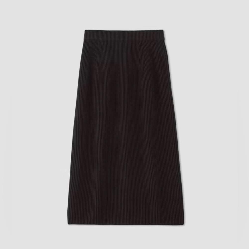 NWT - Organic Cotton Sweater Midi Skirt - Everlane sz M black